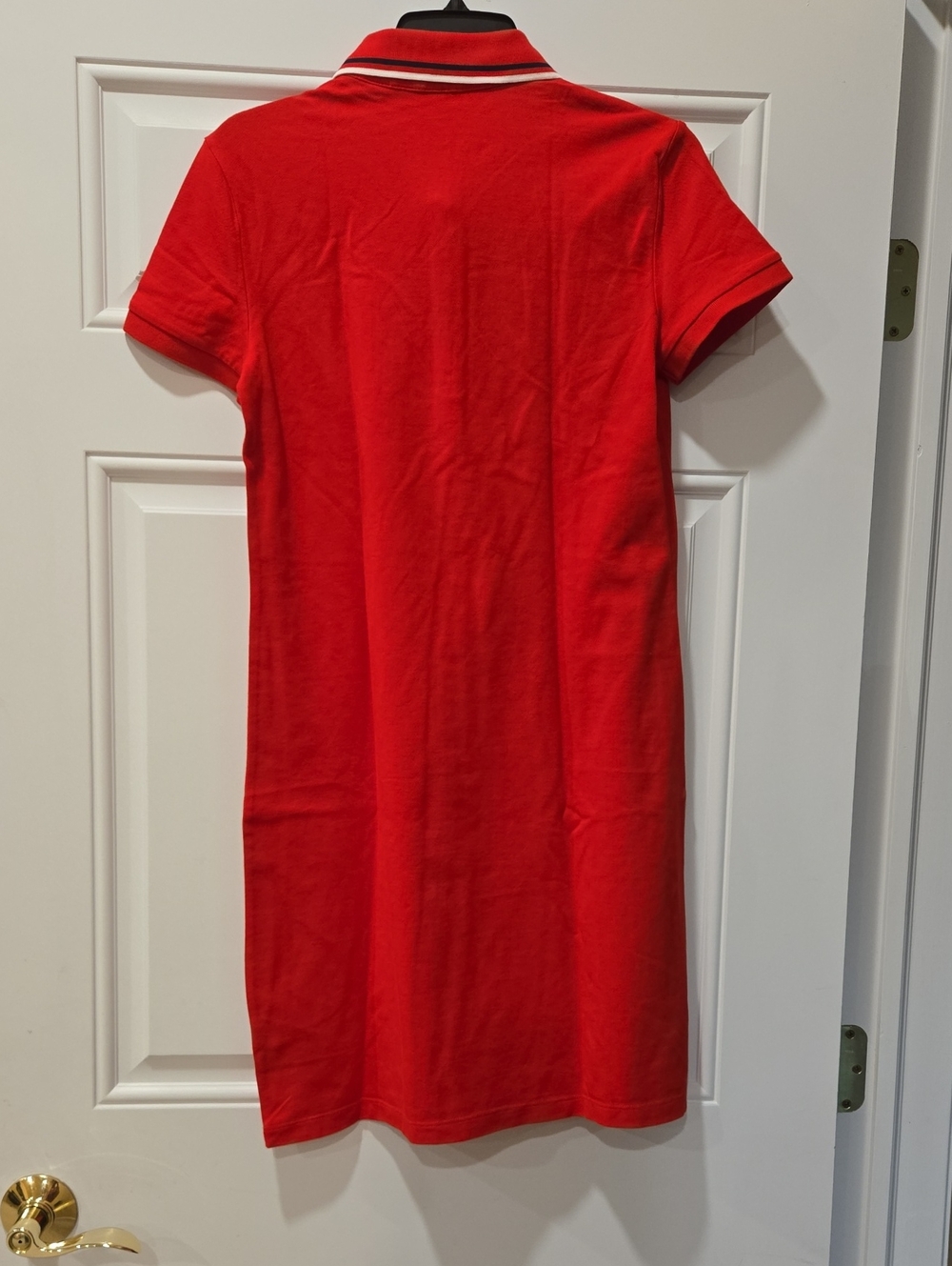Tommy Hilfiger Bright Red Polo Dress with Contrast Collar - Picture 3 of 5